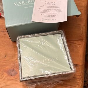 Mariposa Silver Bamboo-Inspired Cocktail Napkin Holder